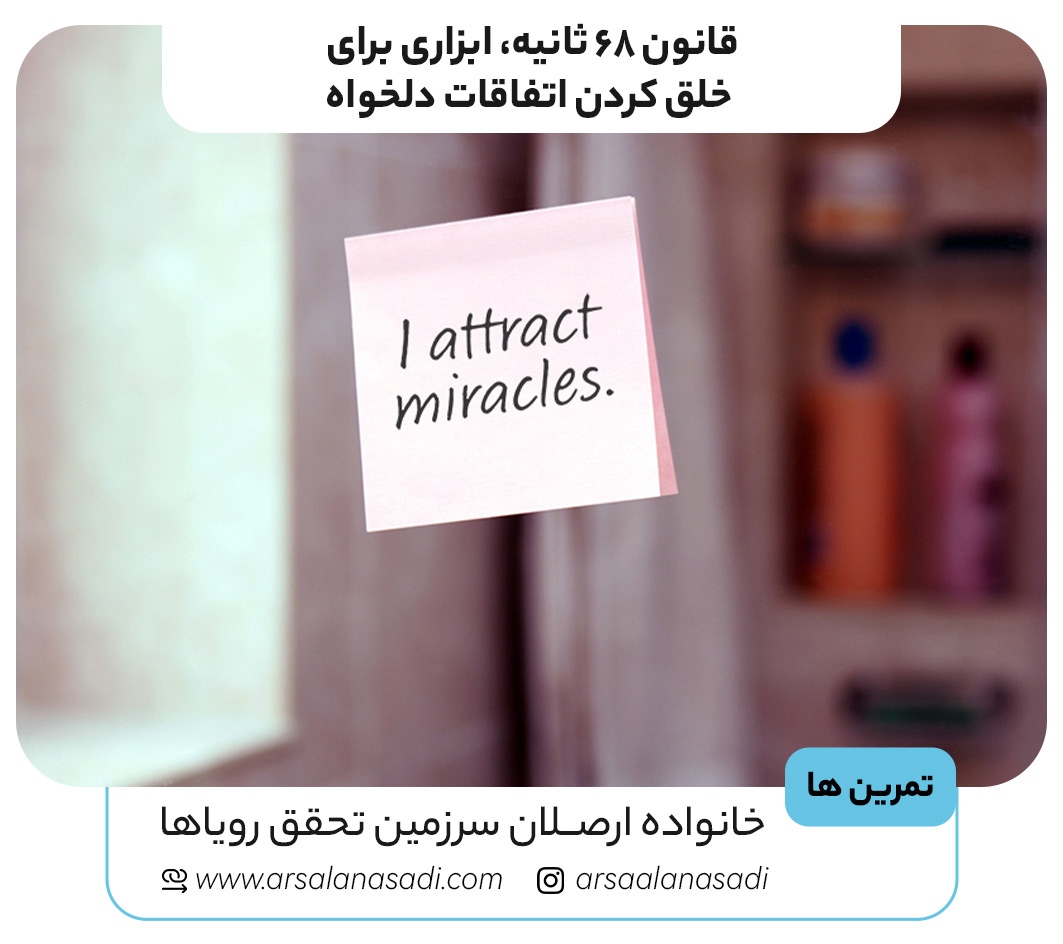 قانون ۶۸ ثانیه، ابزاری برای خلق کردن اتفاقات دلخواه